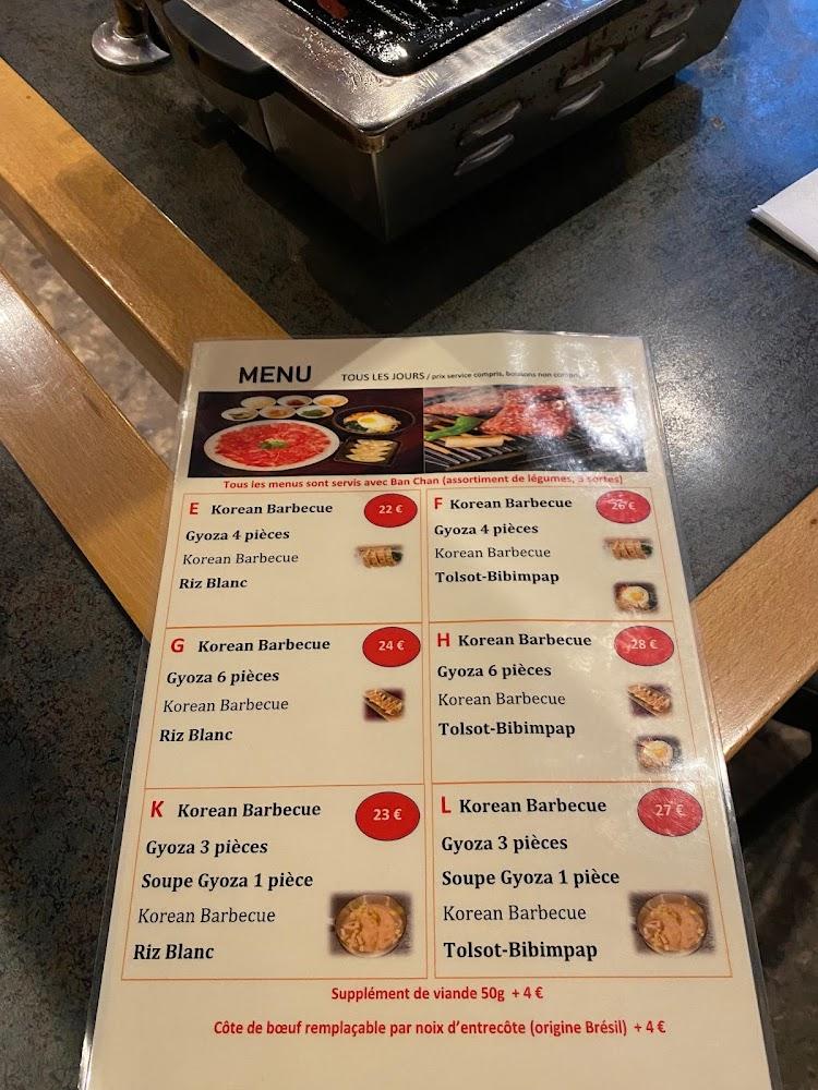 Restaurant Korean Barbecue - Menu Image 1